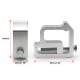 4 PCS Truck Cap Topper Camper Shell Mounting Clamps Heavy Duty Aluminum Silver_2